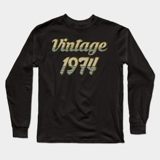 Retro Vintage 1974 Long Sleeve T-Shirt